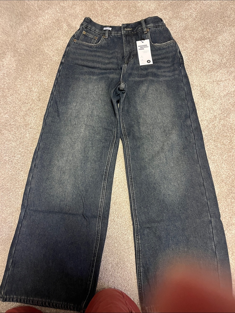 High-Rise Wide Leg Dark Wash Jeans
